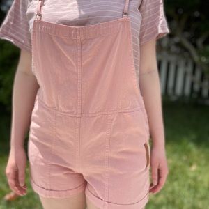 Pink overalls